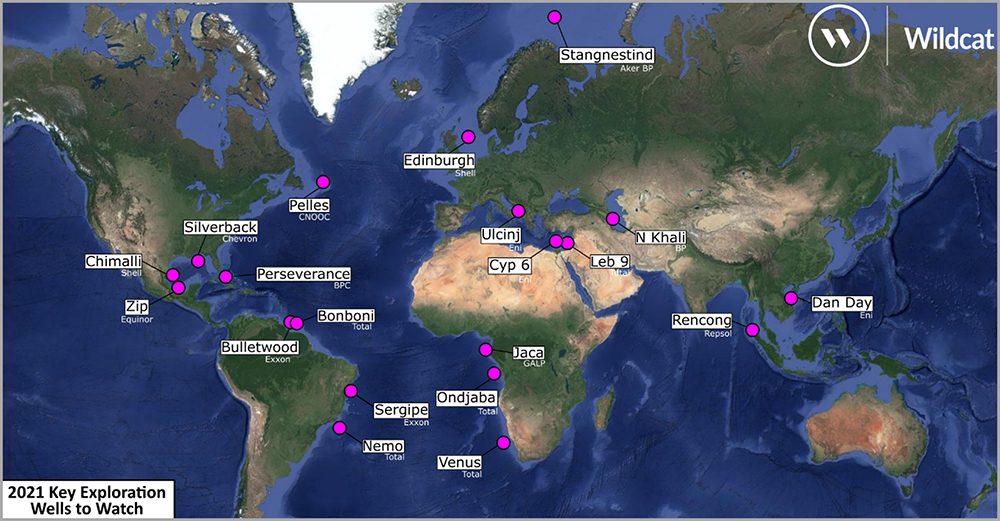 20 exploration wells expected in 2021