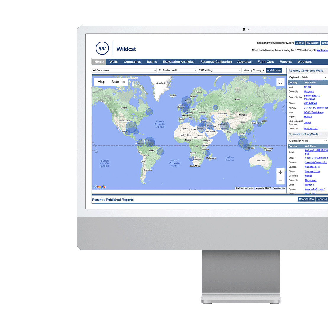 Wildcat Home Graphic - Global oil and gas exploration, farm outs and appraisal activity and insights into the drivers behind exploration strategy and performance.