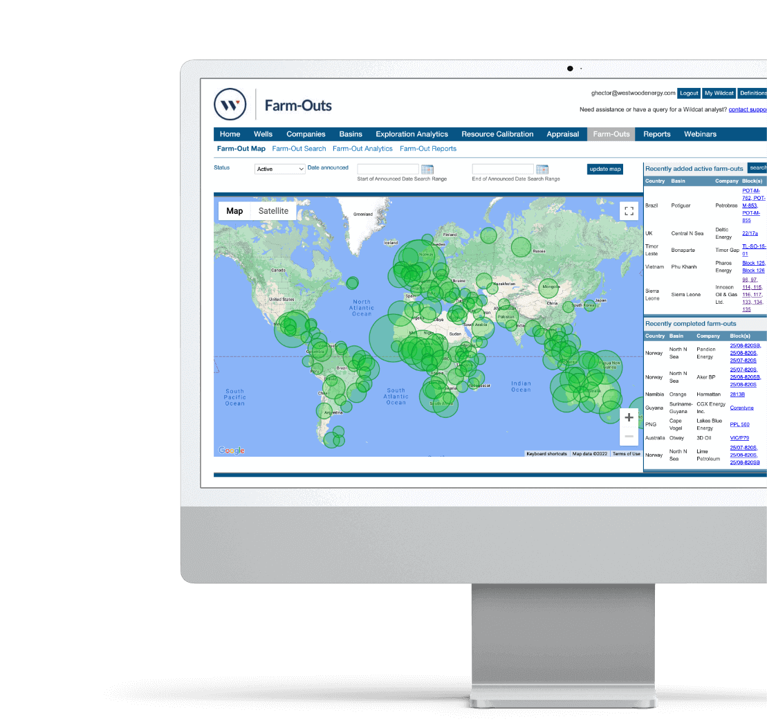 Wildcat Farm-Outs Graphic - Global oil and gas exploration, farm outs and appraisal activity and insights into the drivers behind exploration strategy and performance.