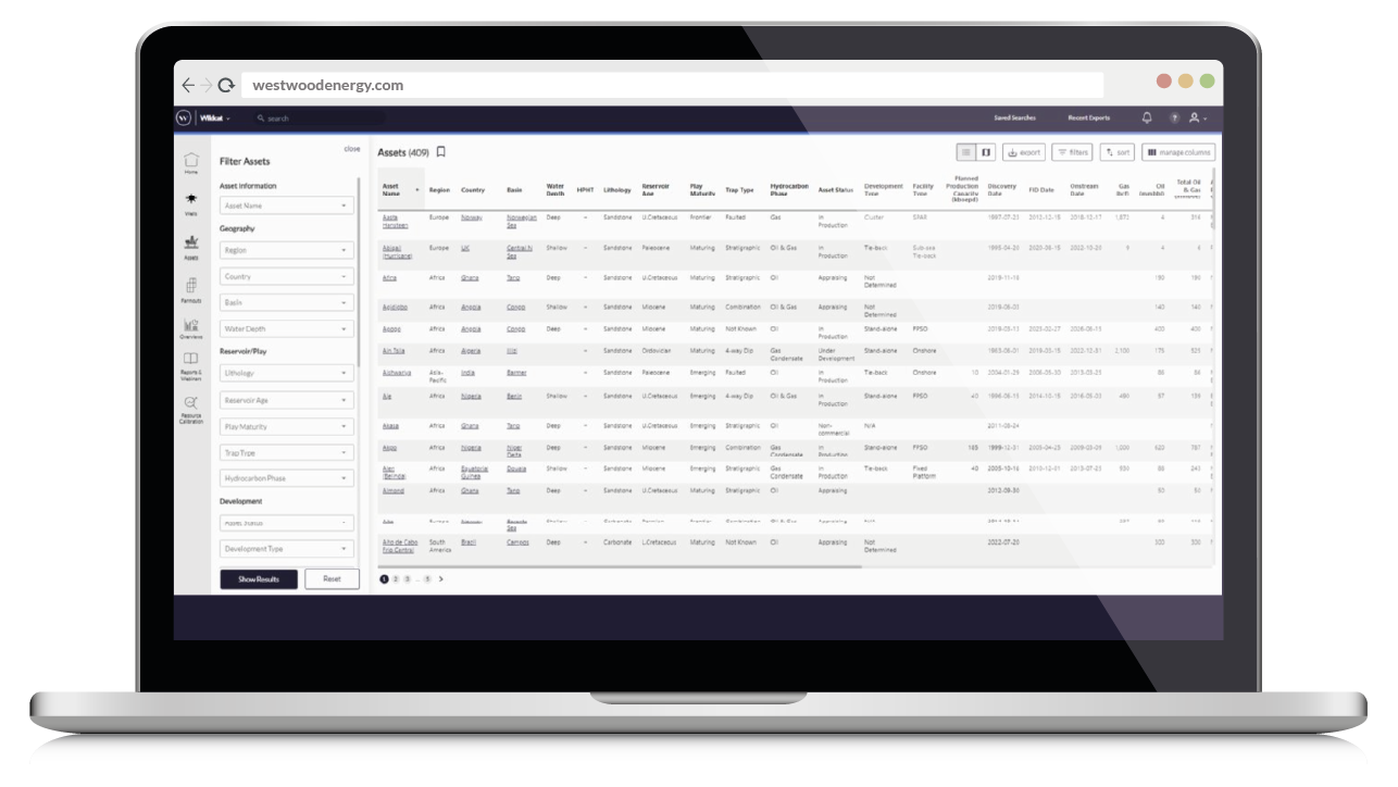 Wildcat Laptop Image, Benchmarking - Global oil and gas exploration, farm outs and appraisal activity and insights into the drivers behind exploration strategy and performance.