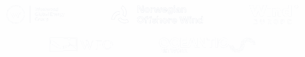 Westwood, Norwegian Offshore Wind, World Forum Offshore Wind, Wind Europe and Oceantic Survey Partner Logos